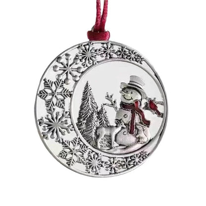 Cross-border Christmas Metal Alloy Ornaments Ornaments Alloy Decorations Christmas Pendants Snowman Santa Claus