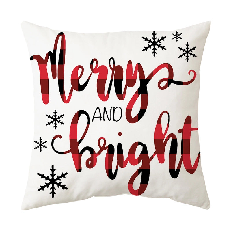 Classical Letter Short Plush Throw Pillow