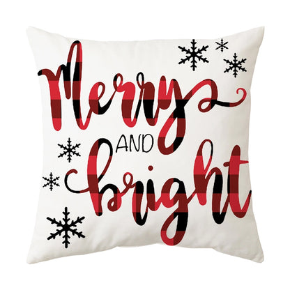 Classical Letter Short Plush Throw Pillow