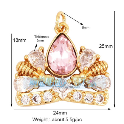 1 Piece Copper Geometric Heart Shape Snowflake Pendant Jewelry Accessories