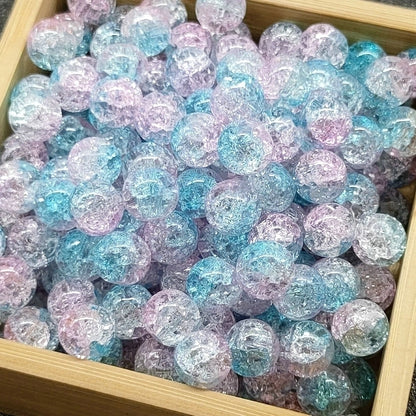 50 PCS/Package Diameter 10mm Diameter 8mm Glass Crackle Glass Beads Round Jewelry Accessories