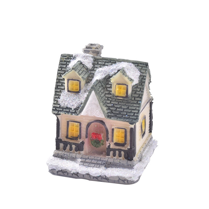 Christmas New Christmas Decorations Resin Small House Micro Landscape Resin House Christmas Ornament Christmas Gift