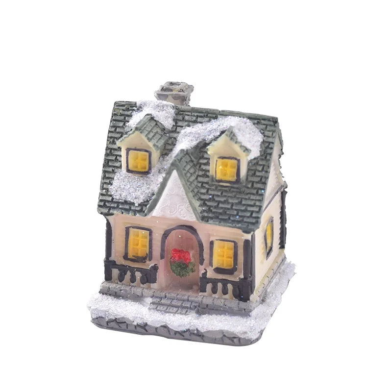 Christmas New Christmas Decorations Resin Small House Micro Landscape Resin House Christmas Ornament Christmas Gift