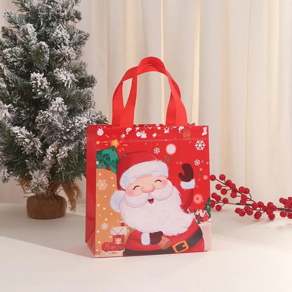 Christmas Nordic Style Classic Style Christmas House Christmas Tree Santa Claus Nonwoven Party Festival Gift Bags