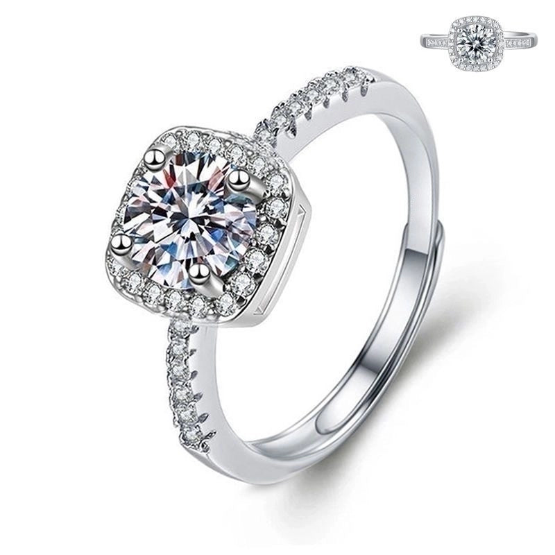 Minimalist Round Copper Inlay Zircon Open Rings