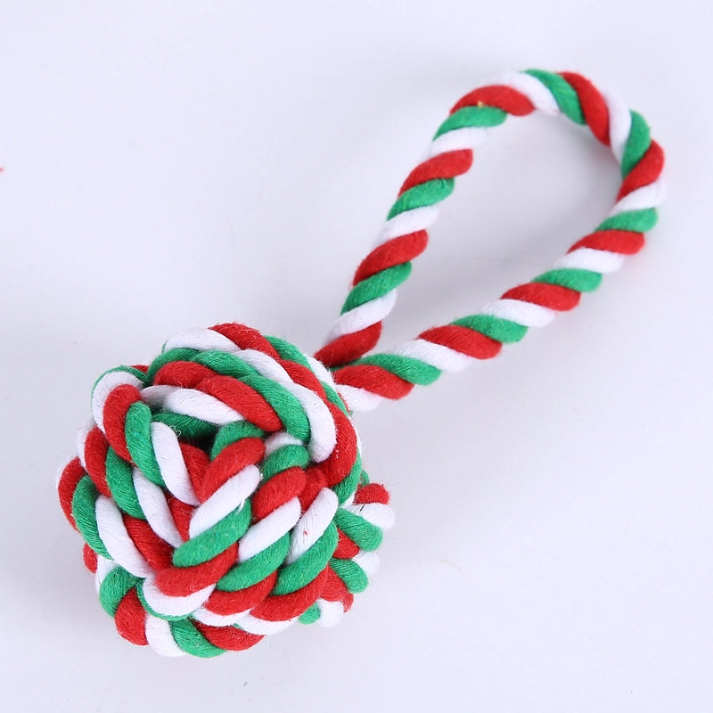 Cute Cotton Rope Christmas Infinite Twist Pet Toys