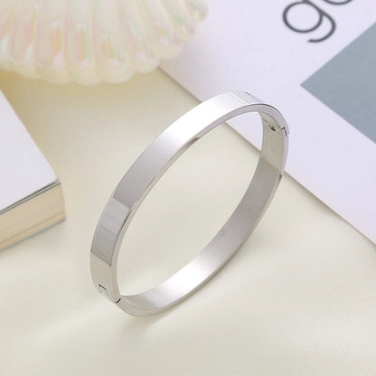 Basic Solid Color Stainless Steel Bangle