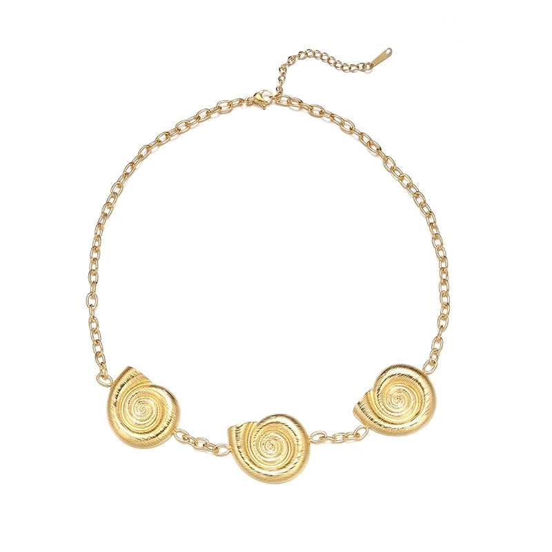 Titanium Steel Necklace Fashion Stainless Steel Necklace 18K Gold Non-Fading French Minority Retro Ladies