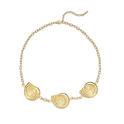 Titanium Steel Necklace Fashion Stainless Steel Necklace 18K Gold Non-Fading French Minority Retro Ladies