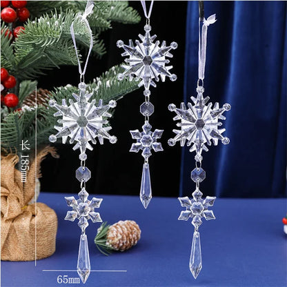 Christmas Design Christmas Tree Snowflake Reindeer Keychain Acrylic Ice Stick Pendant