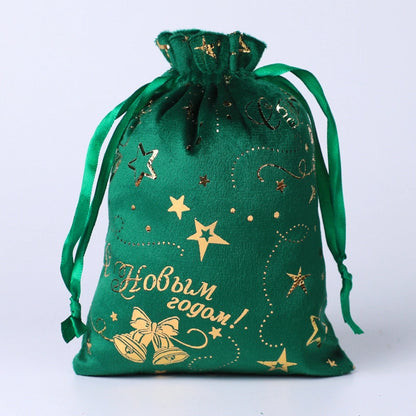 Christmas Minimalist Classic Style Christmas Tree Snowflake Flocking Holiday Daily Gift Bags Gift Wrapping Supplies