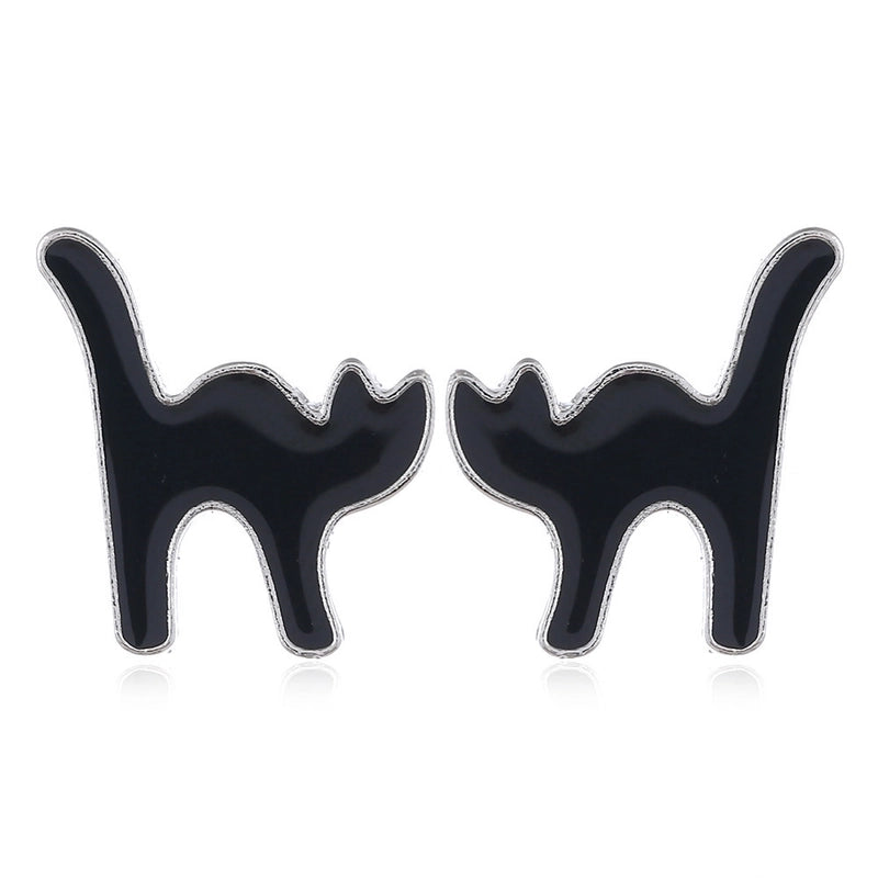 6 Pieces Gothic Cat Spider Alloy Women'S Drop Earrings 1 Pair