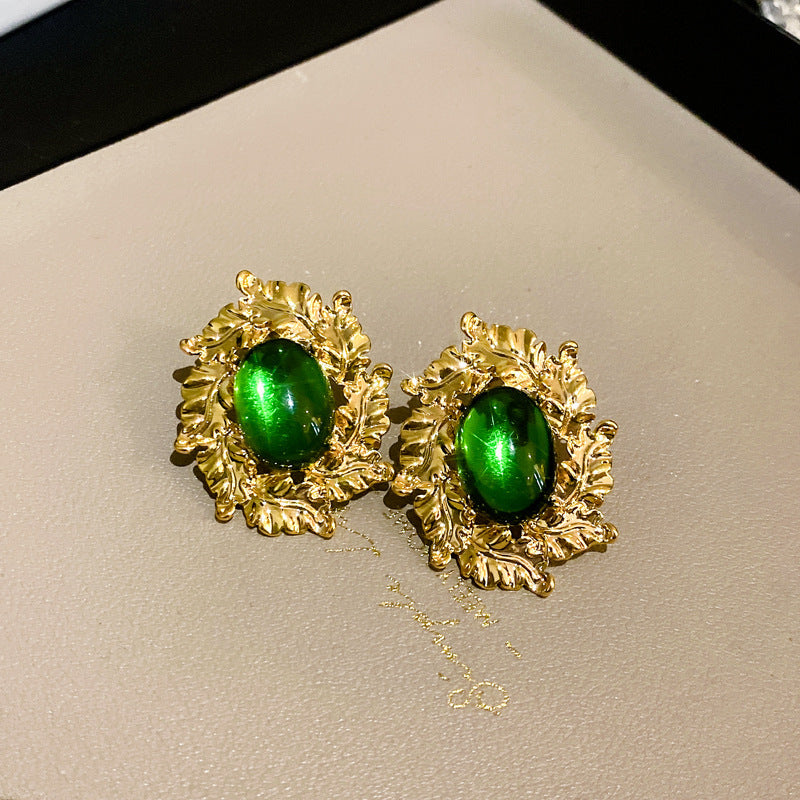 2 Pieces Mid-century Modern Round Geometric Copper Electroplating Earrings