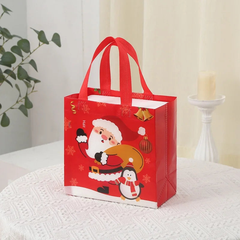 Birthday Gift Storage Bag Non-woven Christmas Handbag Foldable Gift Storage Shopping Bag Waterproof Bag
