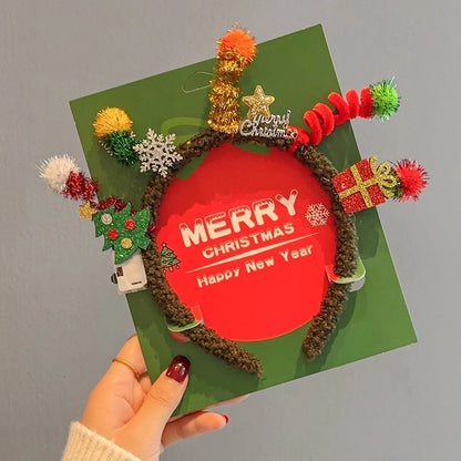 Christmas Nordic Style Cute Christmas Christmas Tree Santa Claus Antlers Flannel Holiday Shopping