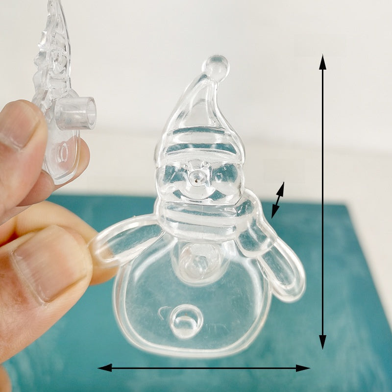 10 Pieces Transparent Round Ball Snowflake Small Five-star Christmas Tree Light String Accessories Five-pointed Star Tree Top Star Christmas Decoration