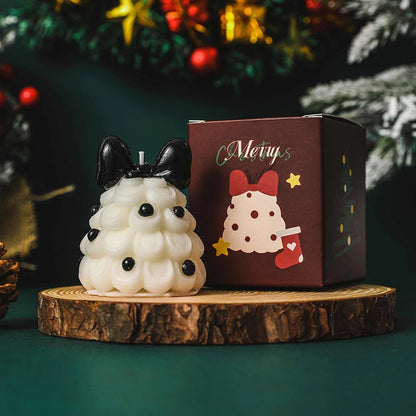 Elegant Romantic Christmas Tree Bow Knot Mixed Wax Scented Candle