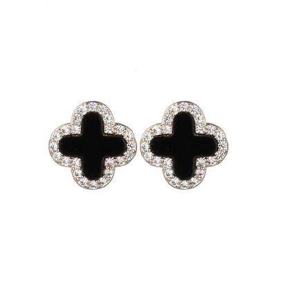 Geometric Titanium Steel 18K Gold Plated Stud Earrings