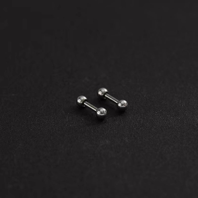 1 Pair Minimalist Round 304 Stainless Steel 18K Gold Plated Ear Studs