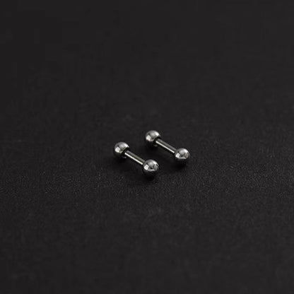 1 Pair Minimalist Round 304 Stainless Steel 18K Gold Plated Ear Studs