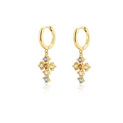 1 Pair Streetwear Devil\'s Eye Heart Shape Butterfly Plating Inlay Copper Zircon Drop Earrings