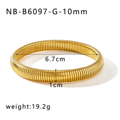 IG Style Circle Stainless Steel Electroplating Bangles