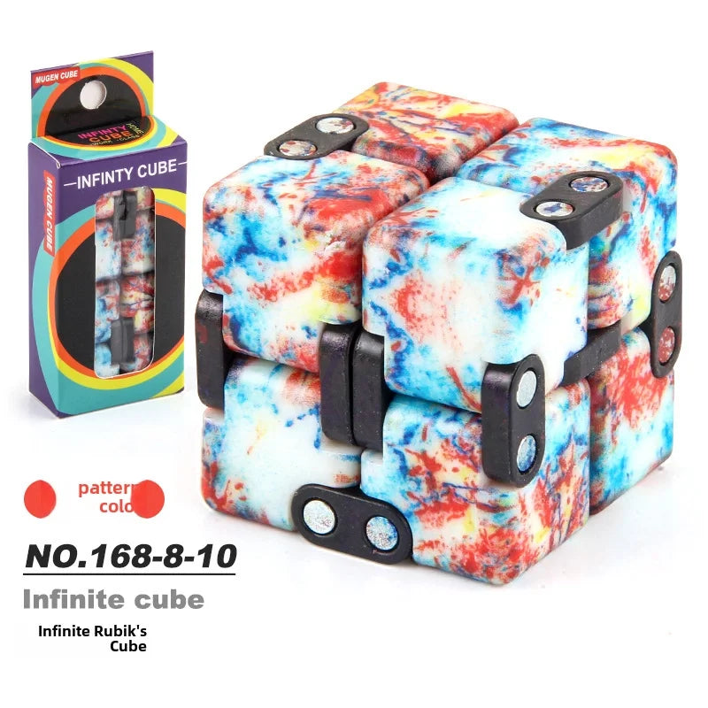 New Strange Decompression Toy UV Printing Infinite Rubik's Cube Decompression Folding Changeable Rubik's Cube Fingertip Rubik's Cube Manufacturer Resources