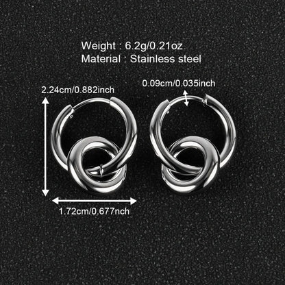 1 Pair Minimalist Classic Style Solid Color Polishing Plating 304 Stainless Steel 18K Gold Plated Drop Earrings