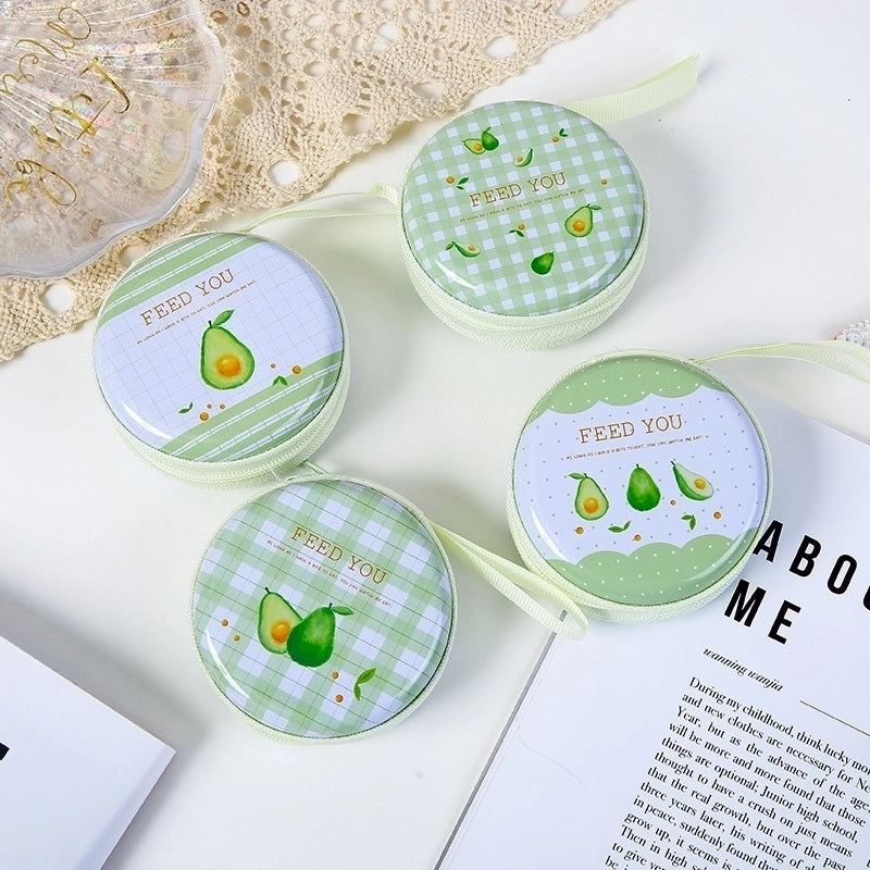 3 Pieces Women'S Cartoon Tinplate Zipper Coin Purses