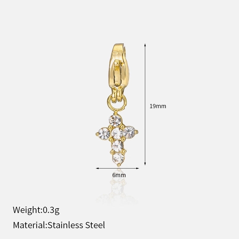 Casual Minimalist Heart Shape Flower 304 Stainless Steel Artificial Rhinestones Zircon 18K Gold Plated Polishing Inlay Bracelets Necklace