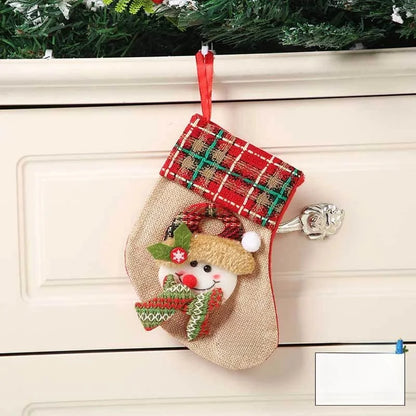 Christmas Decorations Santa Socks Claus Gift Bag Party Layout Snowman Elk Children Gift Socks Pendant
