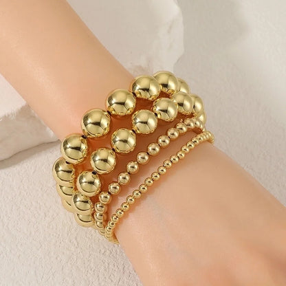 Copper Beaded Plating Geometric Bracelets