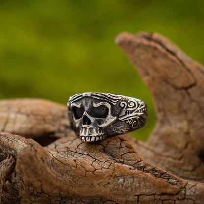 Retro Skull Alloy Plating Halloween Unisex Open Rings
