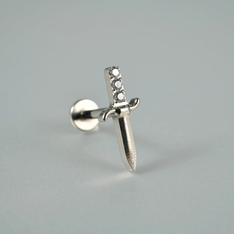 1 Piece Lip Rings Casual Vacation Tropical Cross G23 Titanium Alloy Plating Zircon 18K Gold Plated Lip Rings Ear Cartilage Rings & Studs