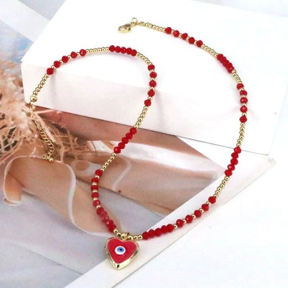 Elegant Vintage Style Eye Copper Plating Gold Plated Pendant Necklace