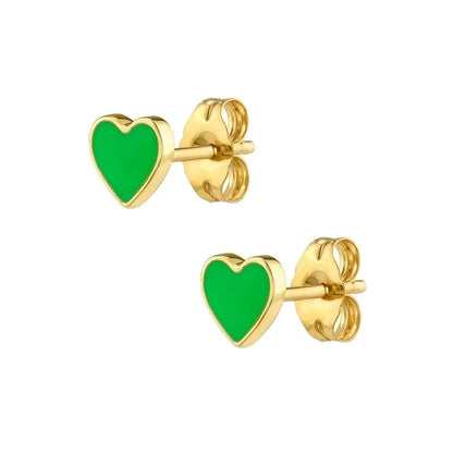 Minimalist Heart Plating Copper Earrings Ear Studs