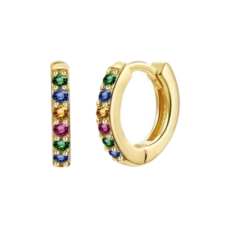 Fashion Geometric Copper Artificial Gemstones Earrings