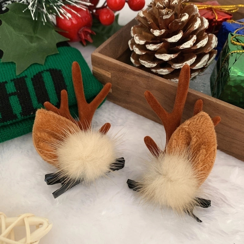 Christmas Cute Antlers Plastic Daily Hairpin