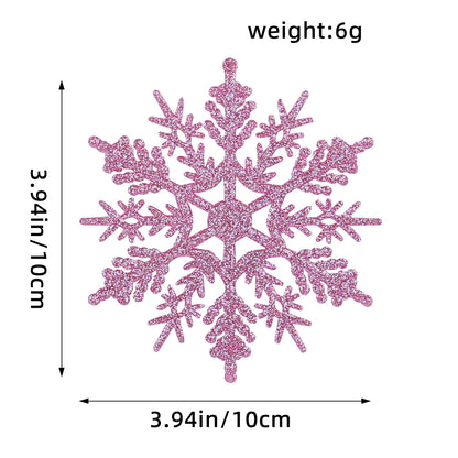 Christmas Decoration 10cm Snowflakes Plastic Sprinkles Snowflakes Christmas Tree Decoration Hollow Snowflake Ornaments