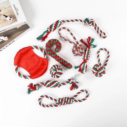 Cute Cotton Rope Christmas Infinite Twist Pet Toys