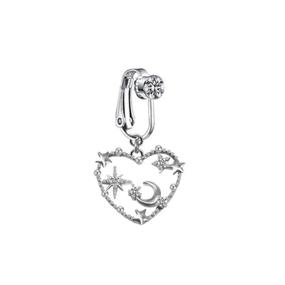 Casual Retro Minimalist Animal Starry Sky Moon Stainless Steel Alloy Copper White Gold Plated Gold Plated Rhinestones Belly Ring In Bulk