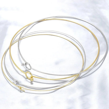 Casual Minimalist Geometric 304 Stainless Steel 18K Gold Plated Choker