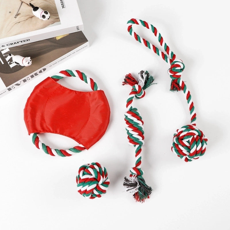 Cute Cotton Rope Christmas Infinite Twist Pet Toys