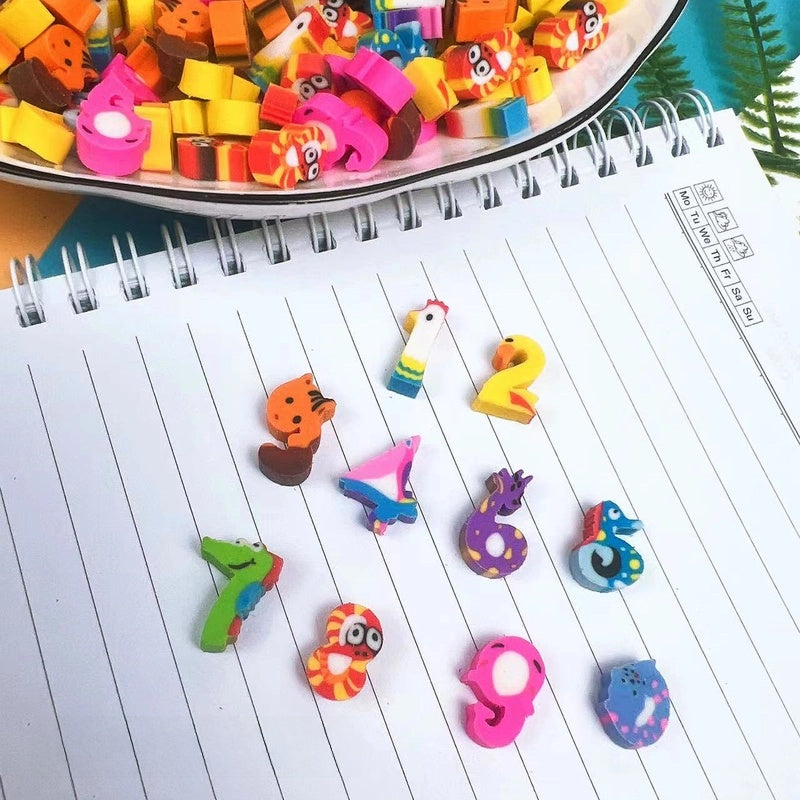 200 Pieces Cute Creative Cartoon Fruit Animal Children's Eraser 1 Piece