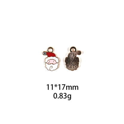 10 PCS/Package Zinc Alloy Christmas Tree Santa Claus Christmas Socks Pendant Jewelry Accessories