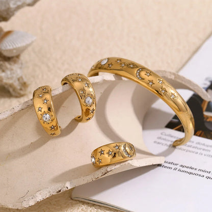 Fashion Circle Stainless Steel Electroplating Bangles