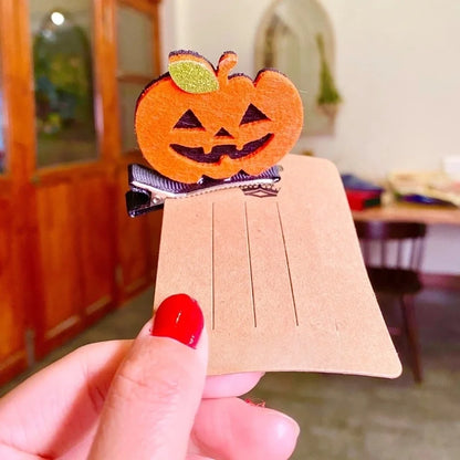 Halloween Cute Funny Unisex Pumpkin Bat Ghost Hair Clip