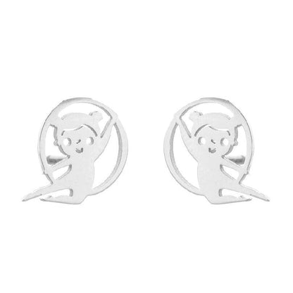 1 Pair Minimalist Solid Color Irregular Plating 304 Stainless Steel 18K Gold Plated Ear Studs