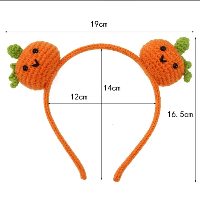 Halloween Cute Women's Pumpkin Snowman Skull Yarn Hair Band