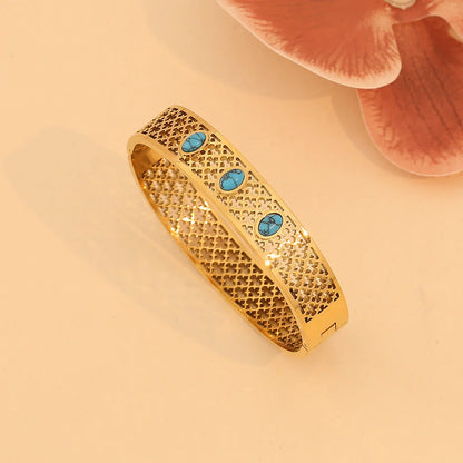 Vintage Retro Stainless Steel Electroplating Bangles